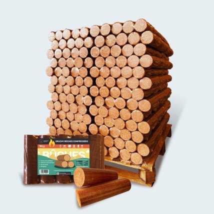 Palette de bûches densifiées - 100% HÊTRE - Gruchy
