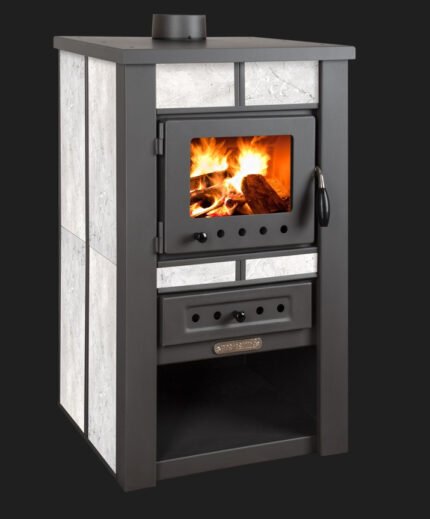 Poêle à bois ALPINA blanc 50 cm - 8 kw